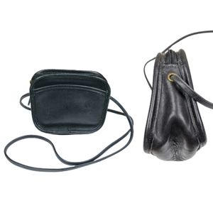 Coach Vintage Hadley Zip #9935 Black Leather Crossbody Bag